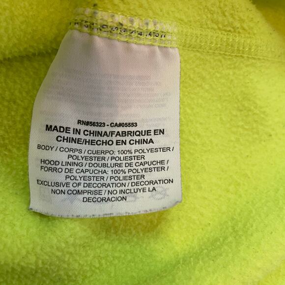 Nike Therma-FIT Neon Green Hoodie Size L Golf Fleece Pullover Sweatshirt - Picture 8 of 10